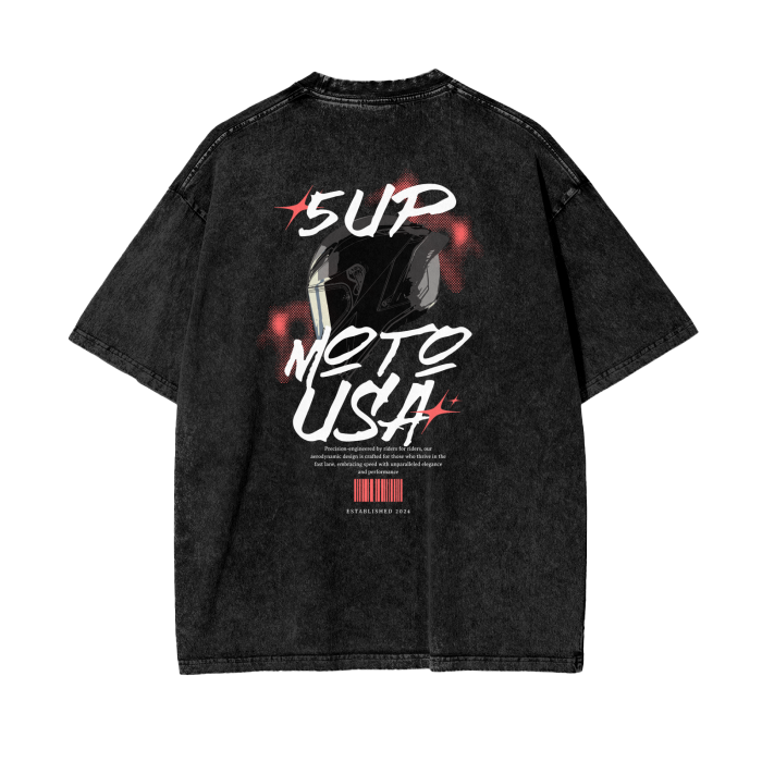 5UP MOTO OVERSIZE ACID WASH