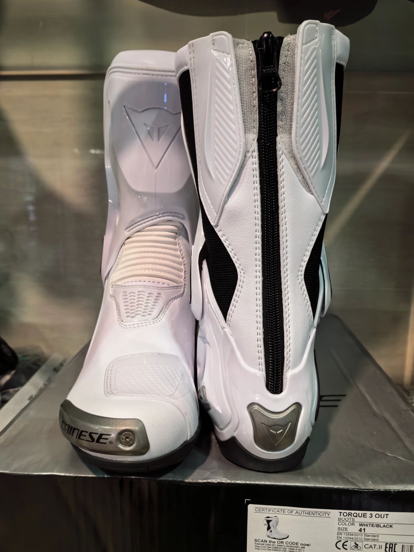 DAINESE WHITE TORQUE 3 OUT BOOTS